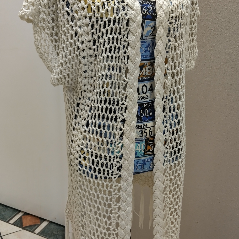 Umgee Cream Crochet Cover-up